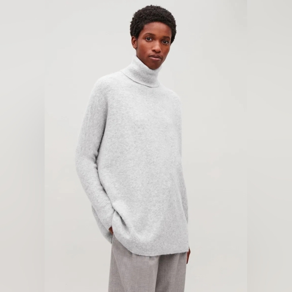 COS Light Gray Turtleneck Sweater